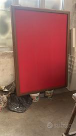 Bacheca in legno e tela