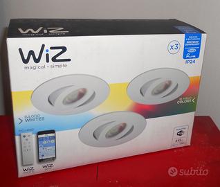 WIZ 3 FARETTI DA INCASSO LED SMART RUNE WI FI RGB