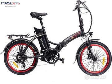 E-bike Argento  Piuma S+ 250W 20'' nero/rossa
