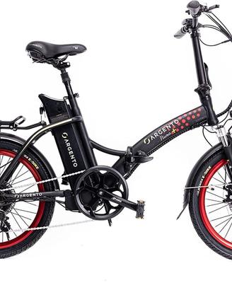 E-bike Argento  Piuma S+ 250W 20'' nero/rossa