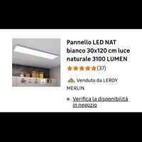 pannello led 120x30 con profilo