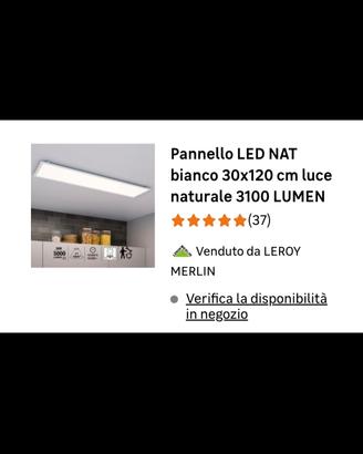 pannello led 120x30 con profilo