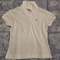 Polo Lacoste donna bianca 