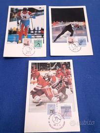 Olimpiadi invernali Canada 1988 lotto 3 cartoline 