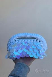 Borsa fatta a mano con paillettes