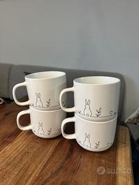 Miamio Set 4 tazze mug da 450 ml in ceramica