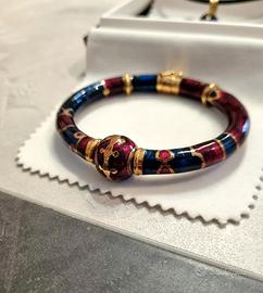 BRACCIALE IN ORO E SMALTO FIDIA GIOIELLI
