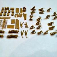 Lotto 26 soldatini con muli e accessori