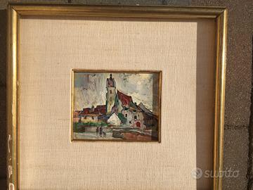 Olio su cartoncino Luigi Polverini