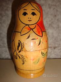 Matriosca N°5 Bambole Babushka Russe Legno Pregiat