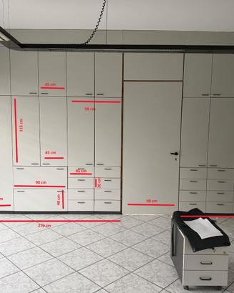 PARETE ATTREZZATA - MOBILE UFFICIO