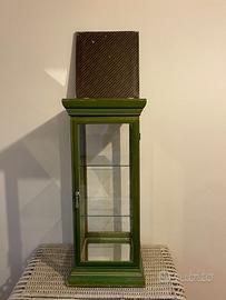 Vetrinetta espositiva vintage verde