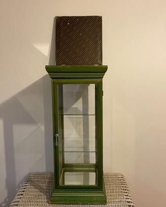Vetrinetta espositiva vintage verde