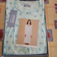 Camicia notte Linclalor, Taglia 60, cotone,azzurro