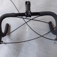 manubruio bici corsa +leve cambio 2x8 shimano