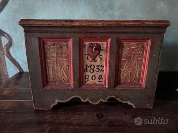 Forziere in legno XIX secolo