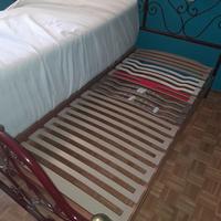 2 reti singole 190x85 a doghe+2 materassi memory