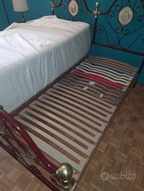 2 reti singole 190x85 a doghe+2 materassi memory