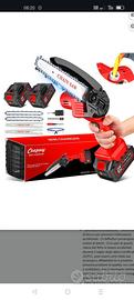 Motosega elettrica con 2 batterie