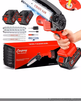 Motosega elettrica con 2 batterie