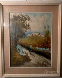 Quadro autografo Russo. Olio su tela 30×40