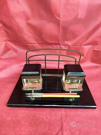 Calamaio anni 30 con porta documenti