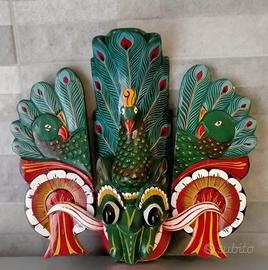 Maschera tribale vintage legno SryLanka