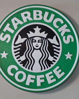 Insegna Starbucks in stampa 3D – effetto rilievo.