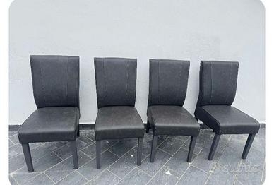 sedie in pelle grigio antracite 90€