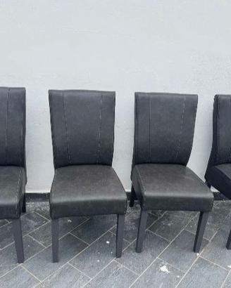 sedie in pelle grigio antracite 90€