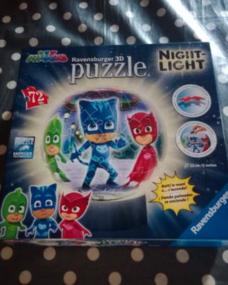 LAMPADA NOTTURNA PUZZLE 3D   PJ MASKS