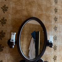 SPECCHIO MENSOLA E DUE PORTA SALVIETTE