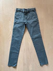 Pantaloni Prada drill stretch grigio, taglia 29.