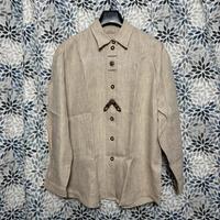 Camicia Landhaus uomo stile tirolese lino
