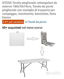 tavolo pieghevole da giardino nuovo