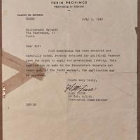 'Detenuti politci' Governo Militare Alleato WWII