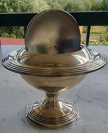 Antica Zuccheriera  in argento 800  con coperchio.