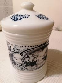 barattolo vintage in vetro latte 