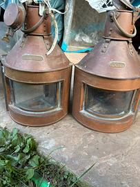 Coppia di fanali nautici originali collezionismo