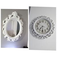 specchio e orologio da muro