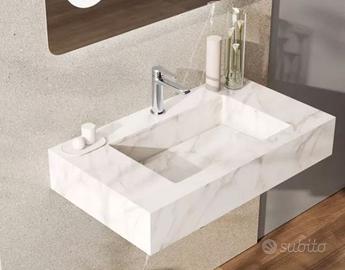 Lavabo sospeso Damala 80×46-GRES MARMORIZZATO
