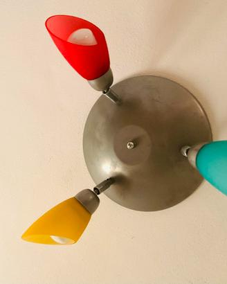 Plafoniera vintage a 3 faretti