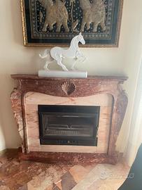 Cornice caminetto in marmo