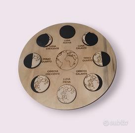 gioco incastri luna legno fasi lunari montessori