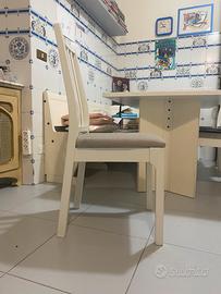 Sedie bianche da cucina