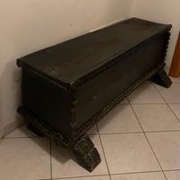 Cassapanca in legno massello fine 800 / primi 900