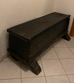 Cassapanca in legno massello fine 800 / primi 900