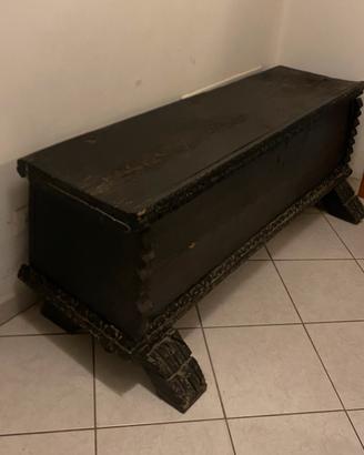 Cassapanca in legno massello fine 800 / primi 900