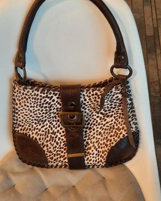 borsa pelle e cavallino