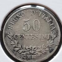 50 centesimi valore 1863 m